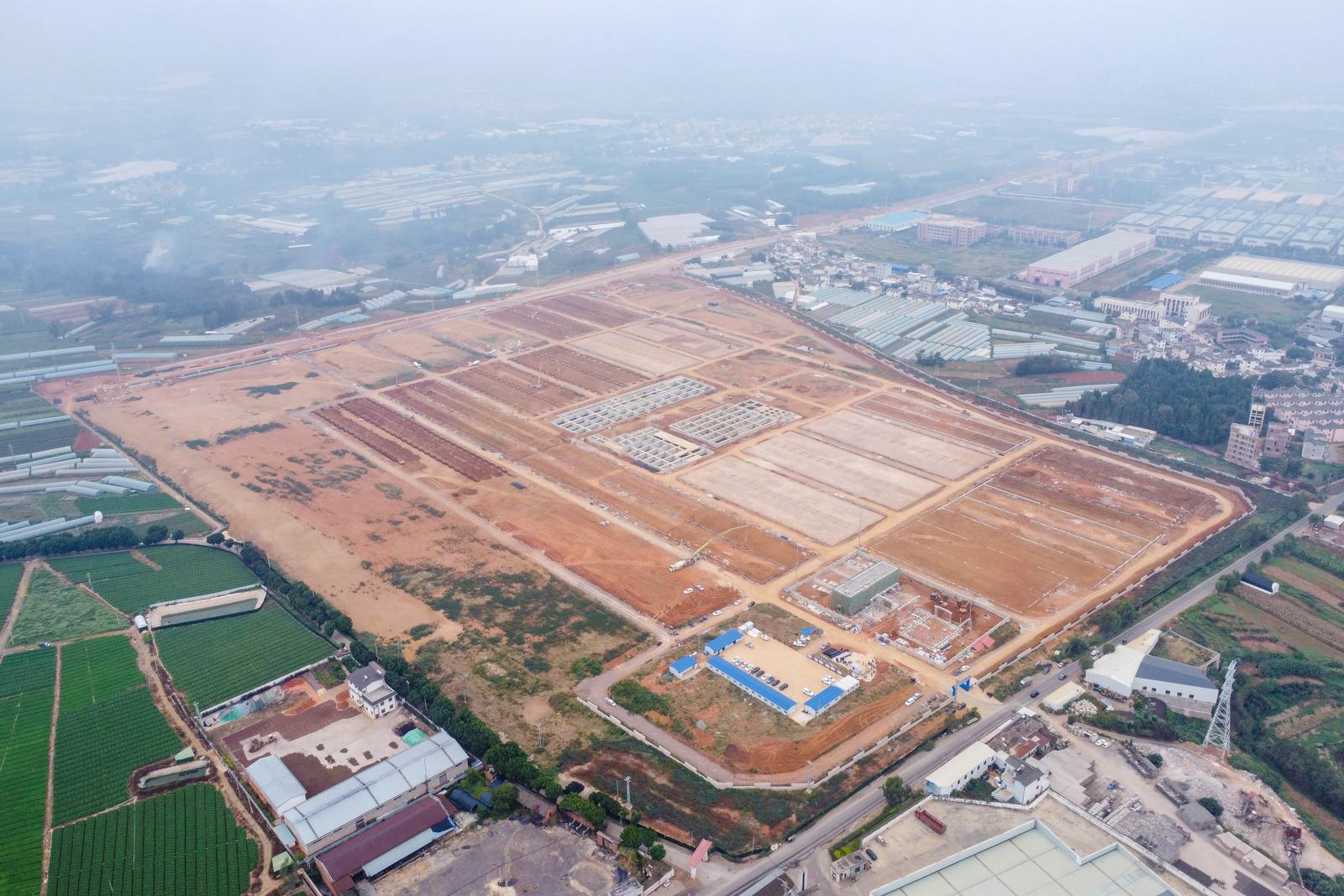 弥勒宇星钻石产业园项目地俯瞰